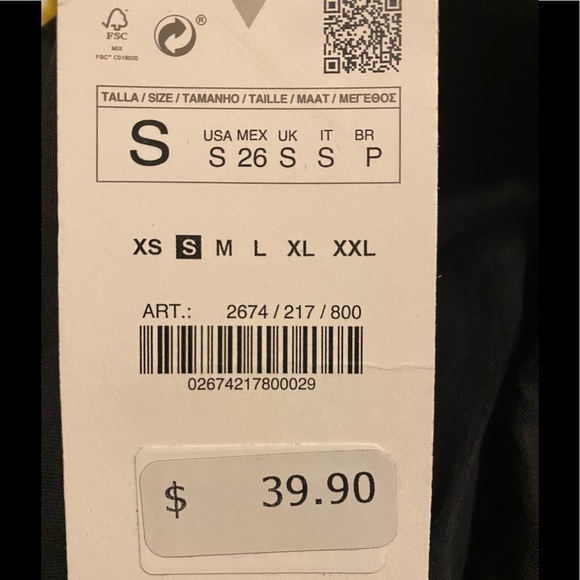 NWT New Zara TRF Black Dress Small - Picture 5 of 7